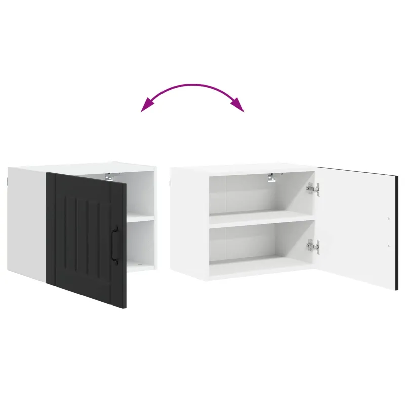 Sieninė spintelė LUCCA 2 pcs Juoda 50 x 31 x 40 cm