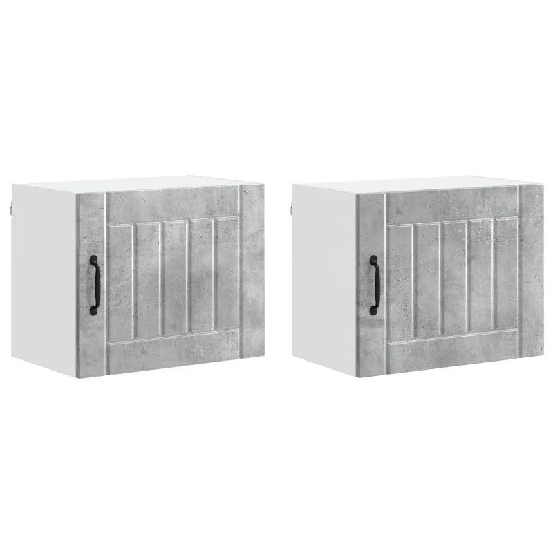 Sieninė spintelė LUCCA 2 pcs Betono pilka 50 x 31 x 40 cm