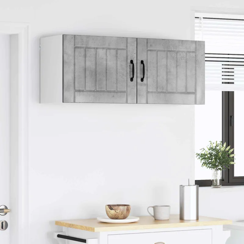 Sieninė spintelė LUCCA 2 pcs Betono pilka 50 x 31 x 40 cm