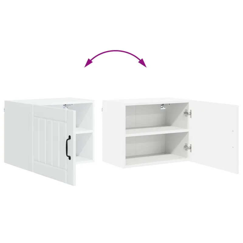Sieninė spintelė LUCCA 2 pcs Itin blizgi balta 50 x 31 x 40 cm