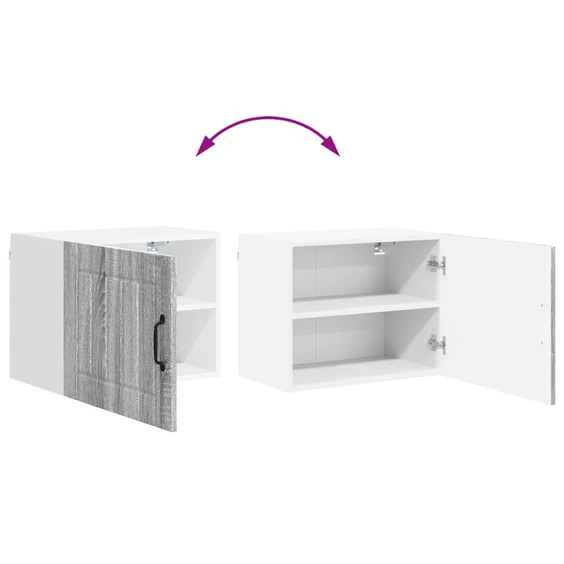 Sieninė spintelė LUCCA 2 pcs Pilka sonoma ąžuolo