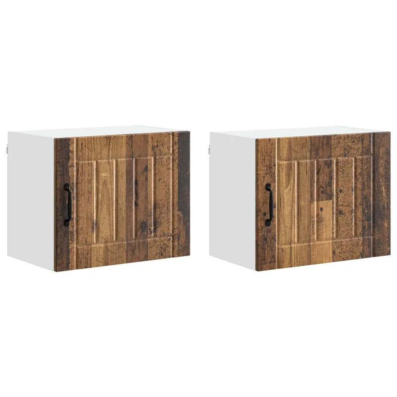Sieninė spintelė LUCCA 2 pcs Sendintos medienos 50 x 31 x 40 cm