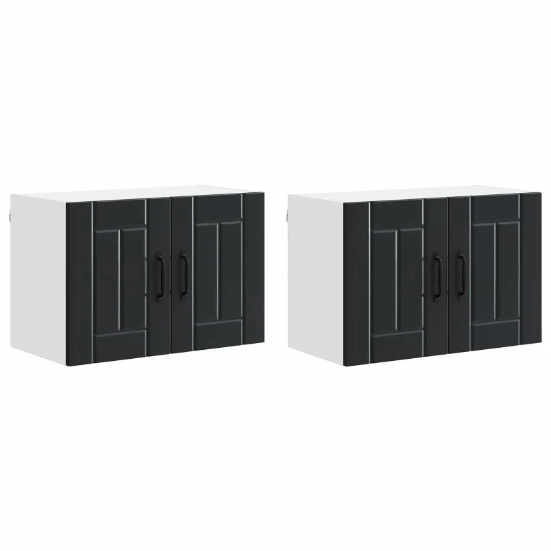 Sieninė spintelė LUCCA 2 pcs Juoda 60 x 31 x 40 cm