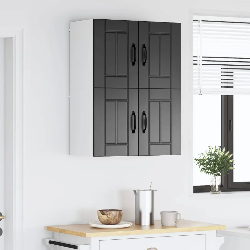 Sieninė spintelė LUCCA 2 pcs Juoda 60 x 31 x 40 cm