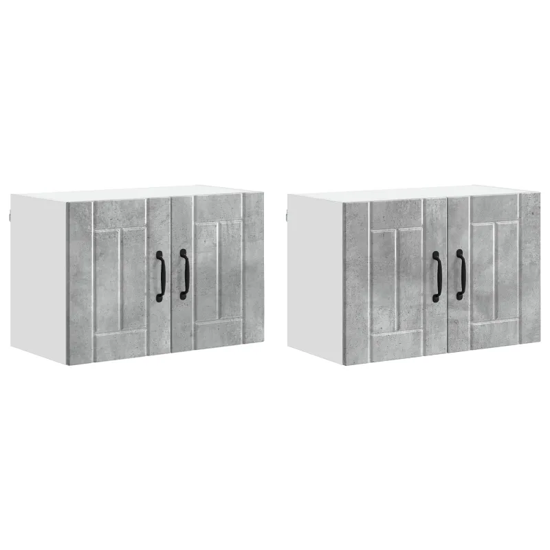 Sieninė spintelė LUCCA 2 pcs Betono pilka 60 x 31 x 40 cm