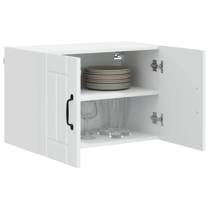 Sieninė spintelė LUCCA 2 pcs Itin blizgi balta 60 x 31 x 40 cm
