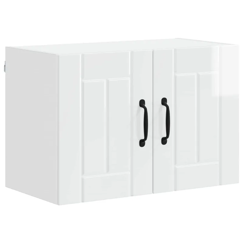 Sieninė spintelė LUCCA 2 pcs Itin blizgi balta 60 x 31 x 40 cm