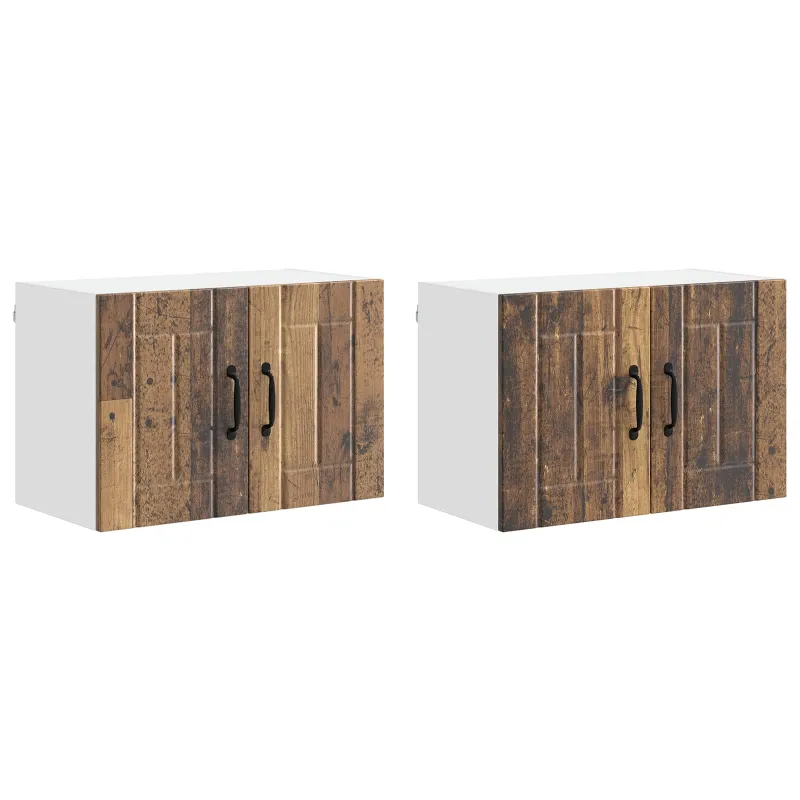 Sieninė spintelė LUCCA 2 pcs Sendintos medienos 60 x 31 x 40 cm
