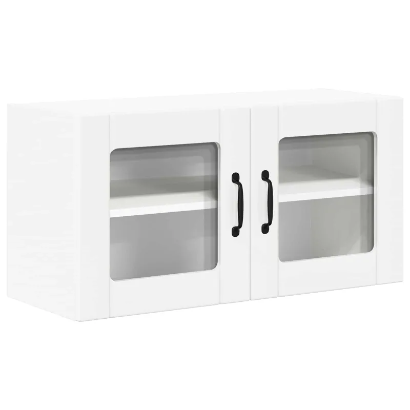 Sieninis stiklinis kabinetas LUCCA Balta 80 x 31 x 40 cm