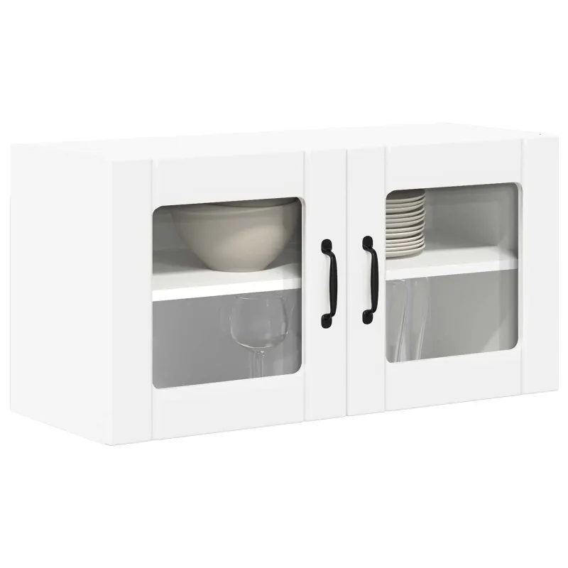 Sieninis stiklinis kabinetas LUCCA Balta 80 x 31 x 40 cm