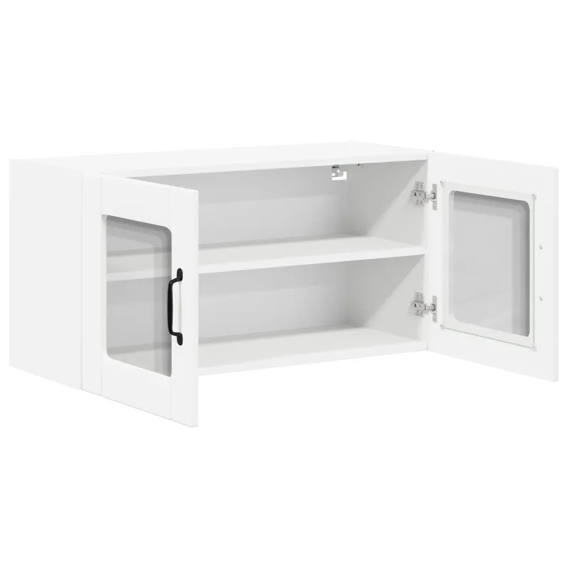 Sieninis stiklinis kabinetas LUCCA Balta 80 x 31 x 40 cm