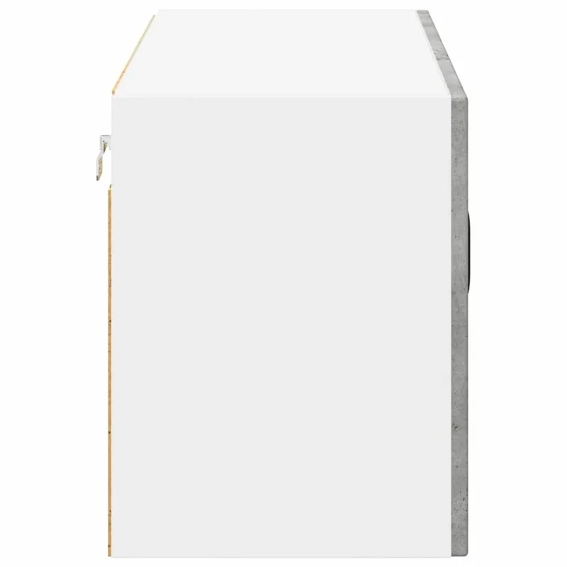 Sieninis stiklinis kabinetas LUCCA Betono pilka 80 x 31 x 40 cm