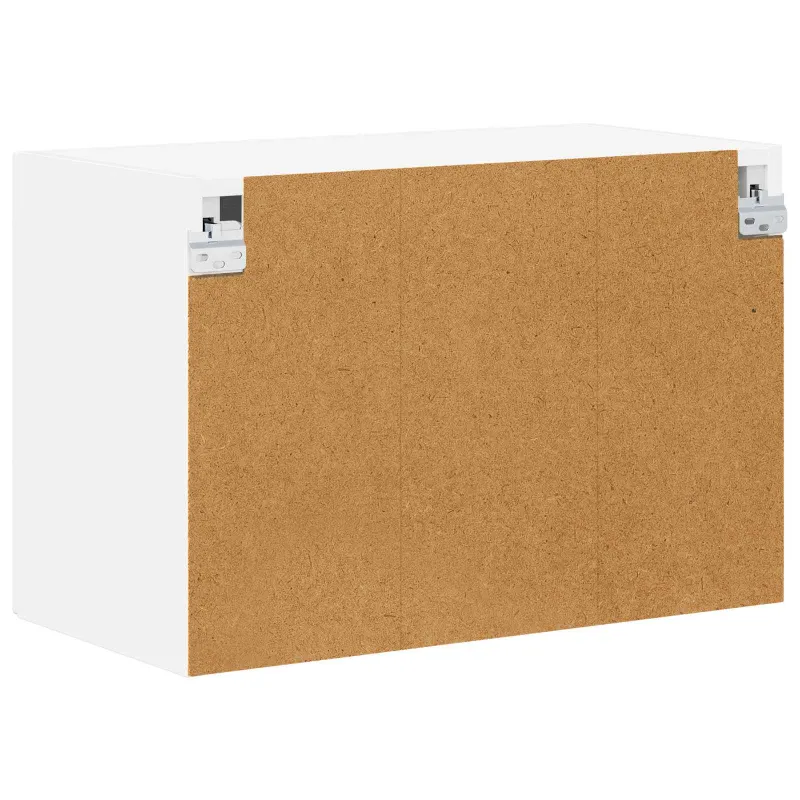 Sieninis stiklinis kabinetas LUCCA 2 pcs Balta 60 x 31 x 40 cm