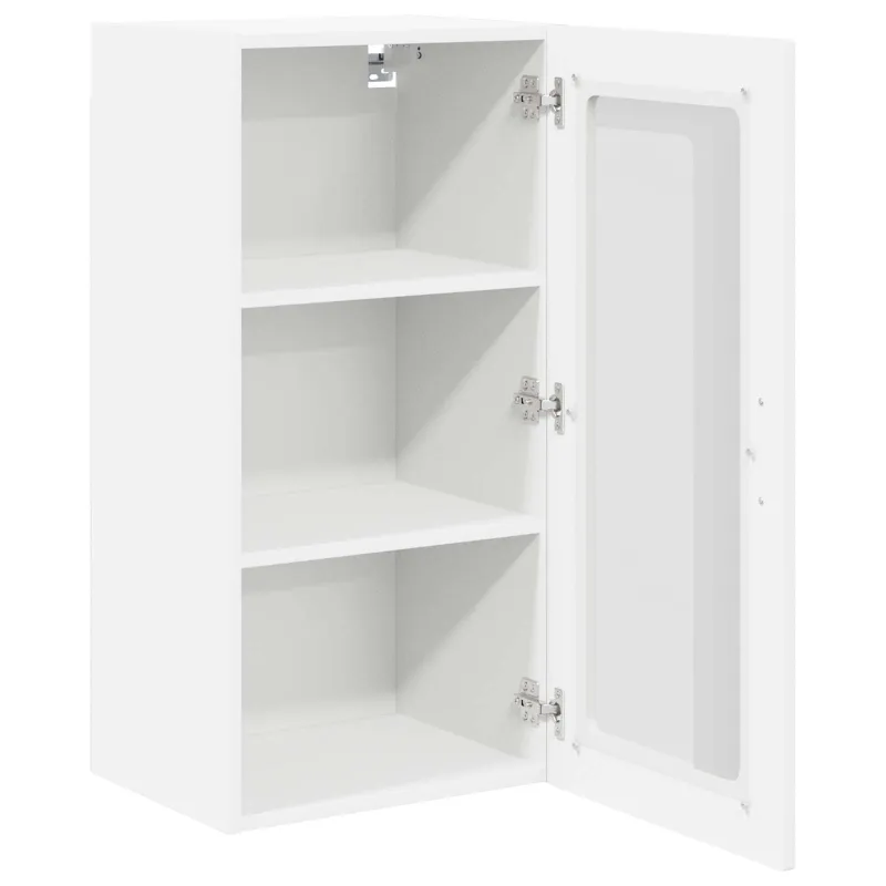 Sieninis stiklinis kabinetas LUCCA 2 pcs Balta 40 x 31 x 80 cm