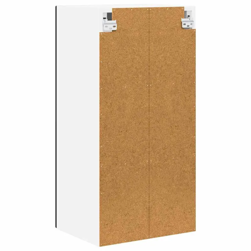 Sieninis stiklinis kabinetas LUCCA 2 pcs Juoda 40 x 31 x 80 cm