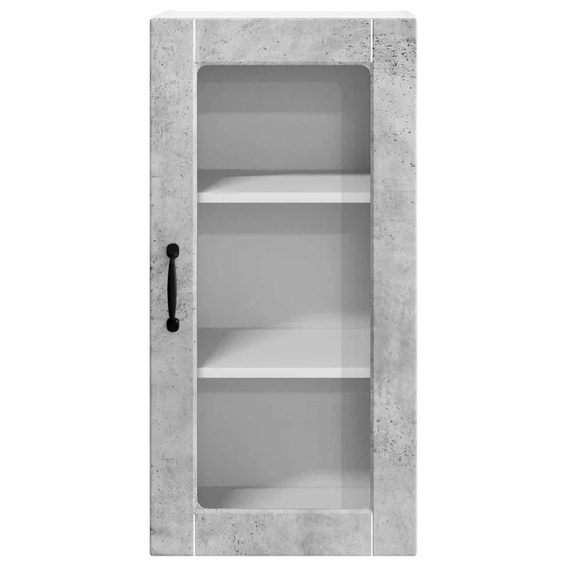 Sieninis stiklinis kabinetas LUCCA Betono pilka 40 x 31 x 80 cm