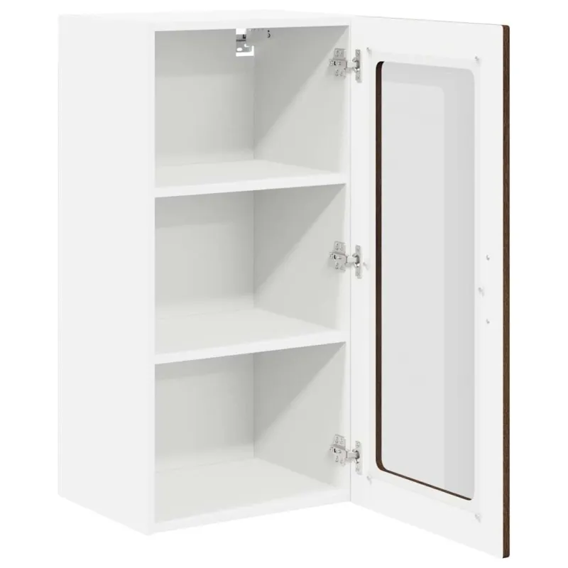 Sieninis stiklinis kabinetas LUCCA 2 pcs Ruda ąžuolo