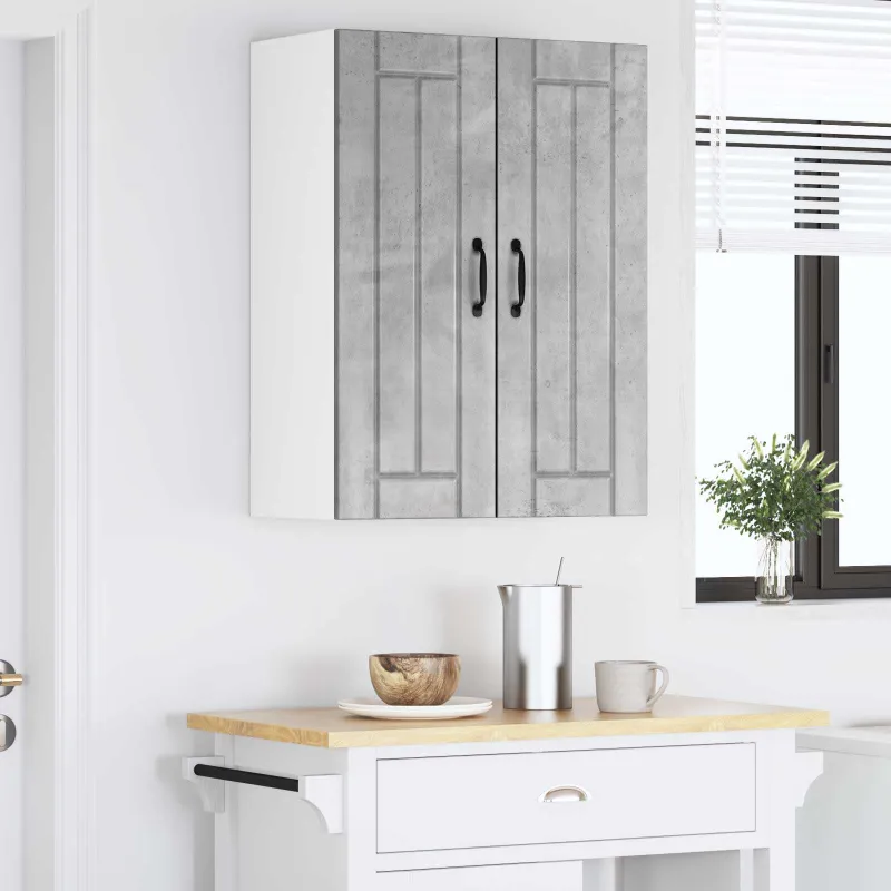 Sieninė spintelė LUCCA 2 pcs Betono pilka 30 x 31 x 80 cm