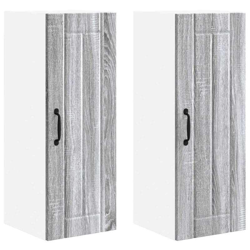 Sieninė spintelė LUCCA 2 pcs Pilka sonoma ąžuolo