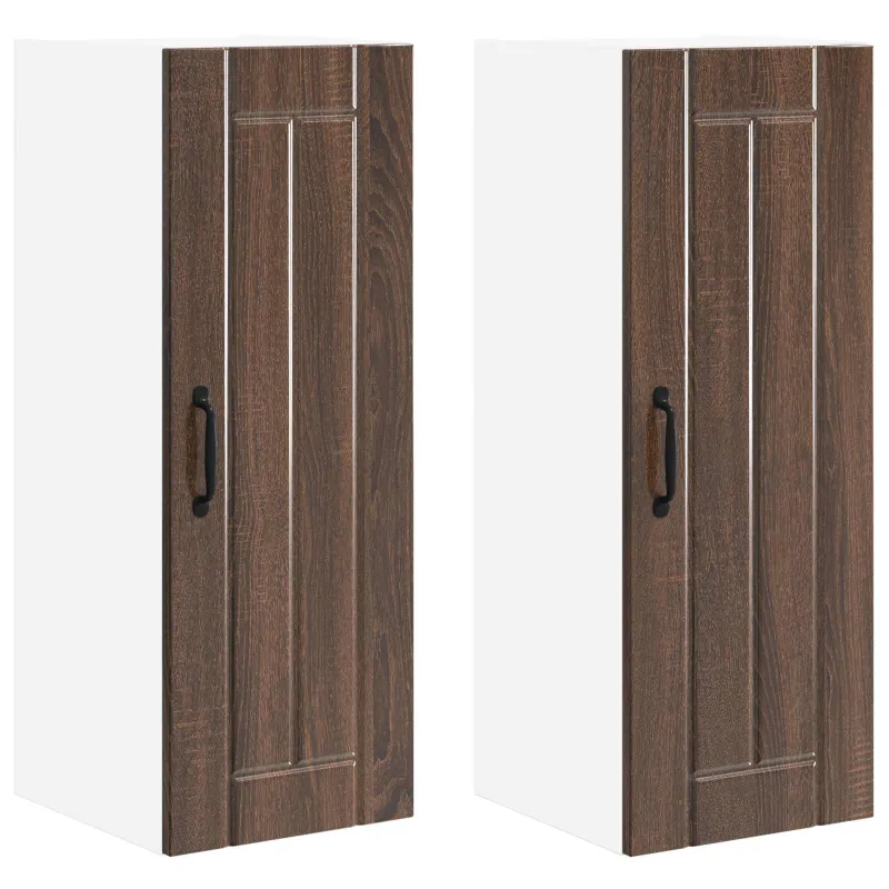 Sieninė spintelė LUCCA 2 pcs Ruda ąžuolo 30 x 31 x 80 cm