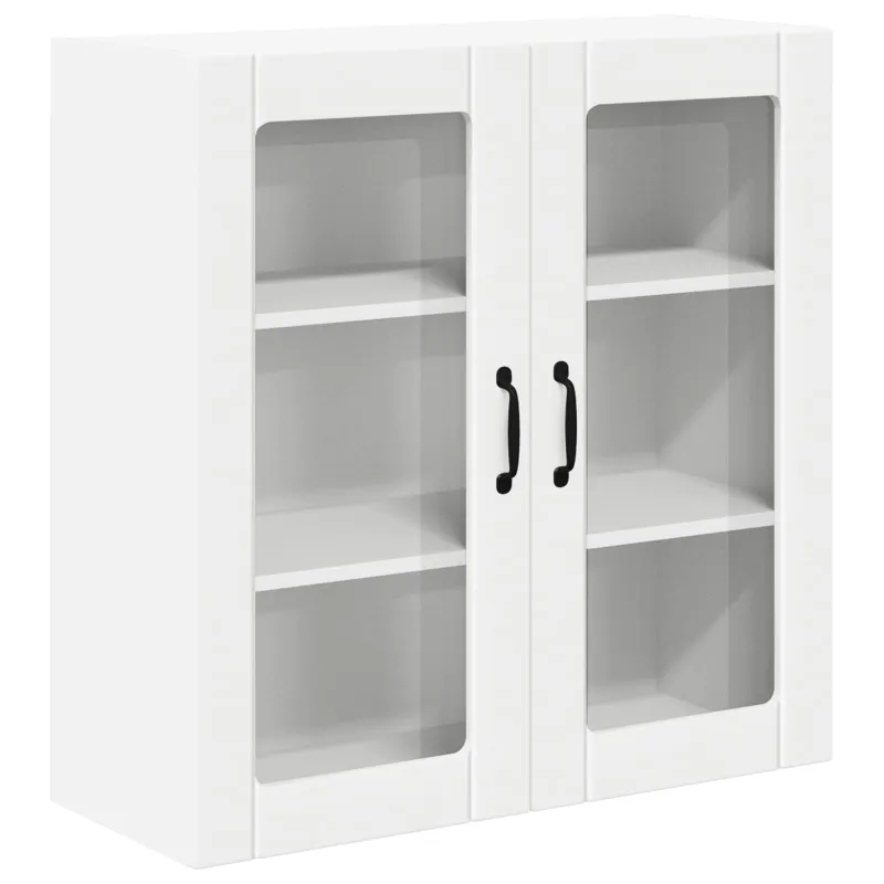 Sieninis stiklinis kabinetas LUCCA Balta 80 x 31 x 80 cm