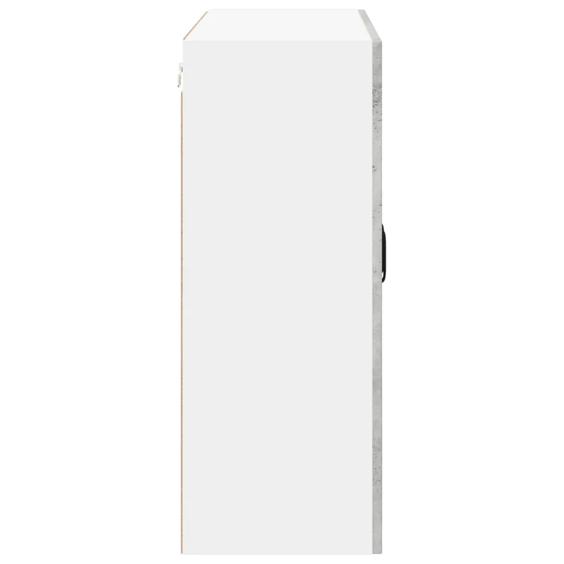 Sieninis stiklinis kabinetas LUCCA Betono pilka 80 x 31 x 80 cm