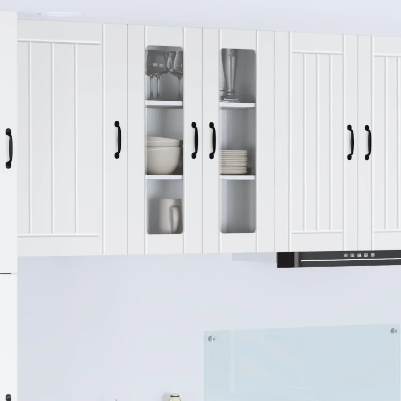 Sieninis stiklinis kabinetas LUCCA Balta 60 x 31 x 80 cm