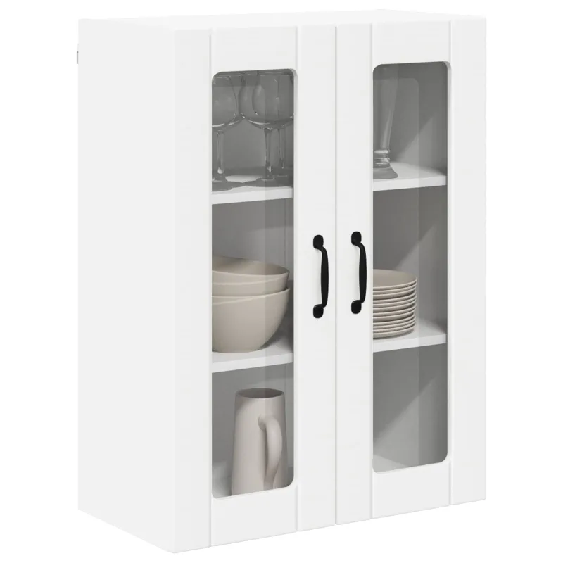 Sieninis stiklinis kabinetas LUCCA Balta 60 x 31 x 80 cm