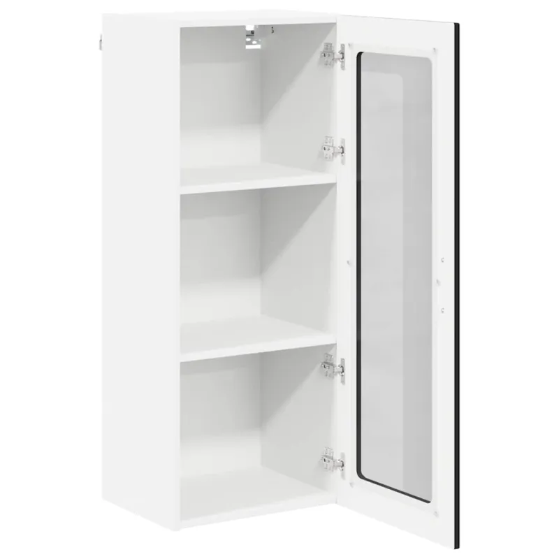 Sieninis stiklinis kabinetas LUCCA Juoda 40 x 31 x 100 cm