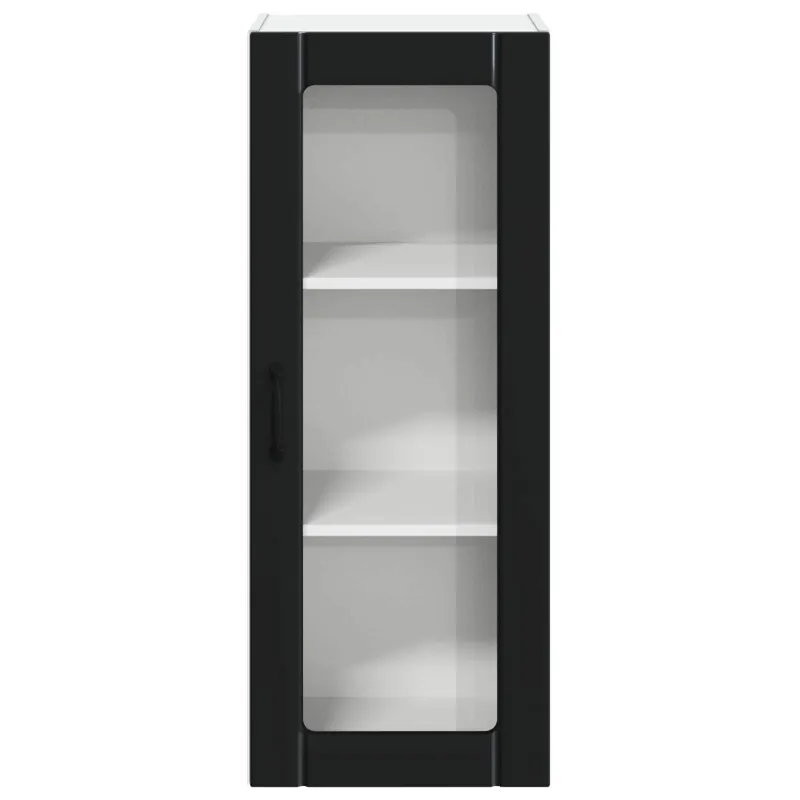 Sieninis stiklinis kabinetas LUCCA Juoda 40 x 31 x 100 cm