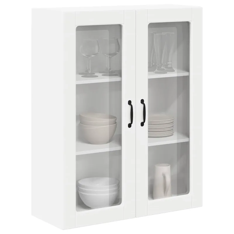 Sieninis stiklinis kabinetas LUCCA Balta 80 x 31 x 100 cm
