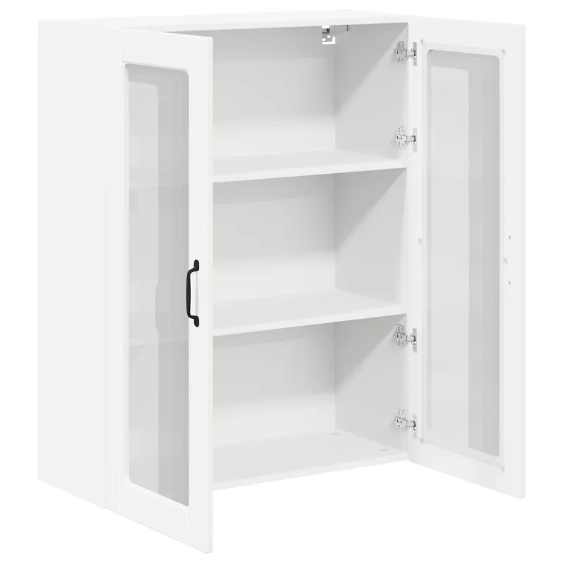 Sieninis stiklinis kabinetas LUCCA Balta 80 x 31 x 100 cm
