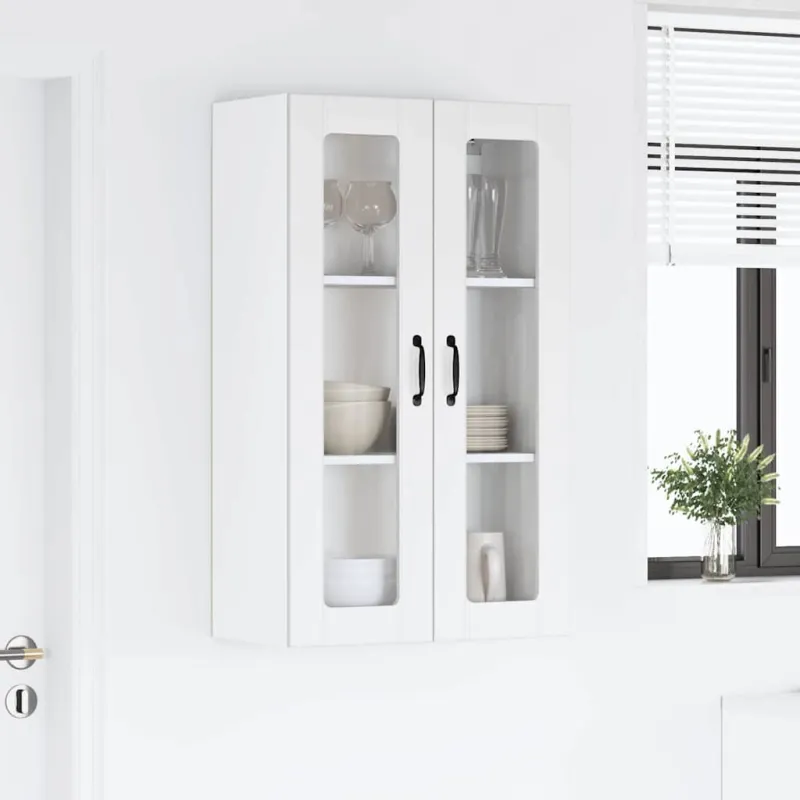 Sieninis stiklinis kabinetas LUCCA Balta 60 x 31 x 100 cm