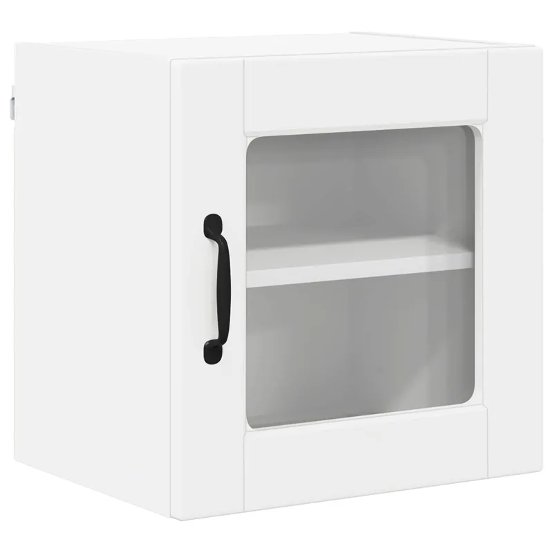 Sieninis stiklinis kabinetas PORTO 2 pcs Balta 40 x 31 x 40 cm