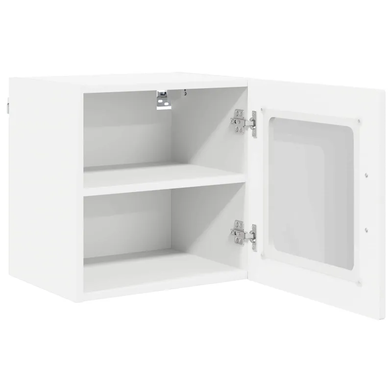 Sieninis stiklinis kabinetas PORTO 2 pcs Balta 40 x 31 x 40 cm