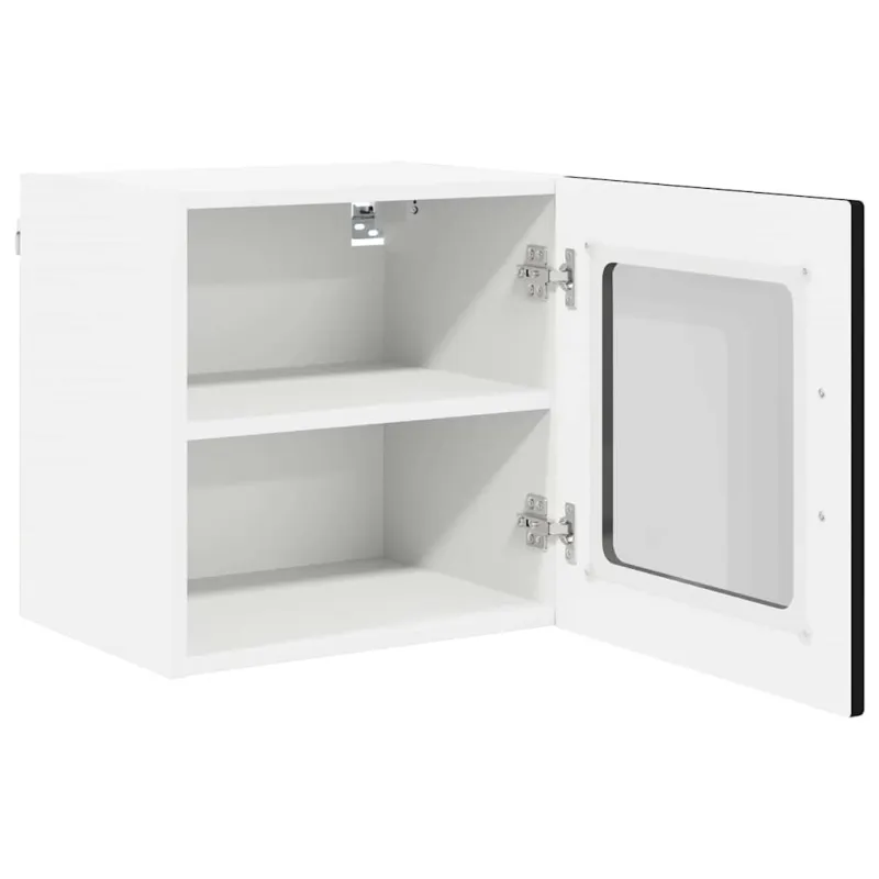Sieninis stiklinis kabinetas PORTO Juoda 40 x 31 x 40 cm