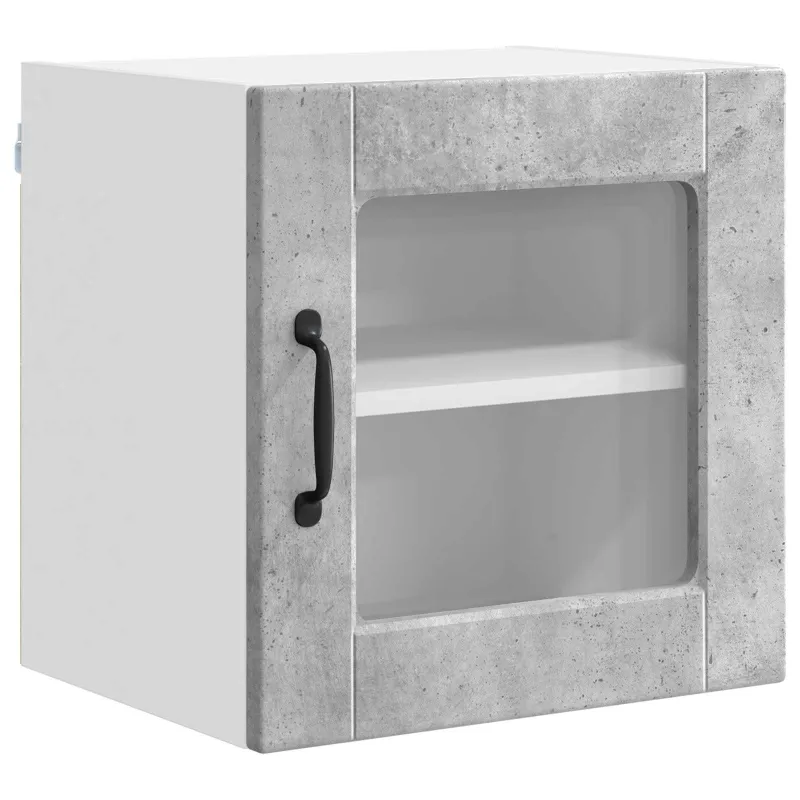 Sieninis stiklinis kabinetas PORTO Betono pilka 40 x 31 x 40 cm
