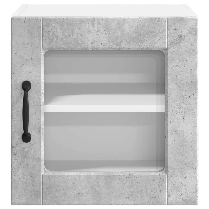 Sieninis stiklinis kabinetas PORTO Betono pilka 40 x 31 x 40 cm