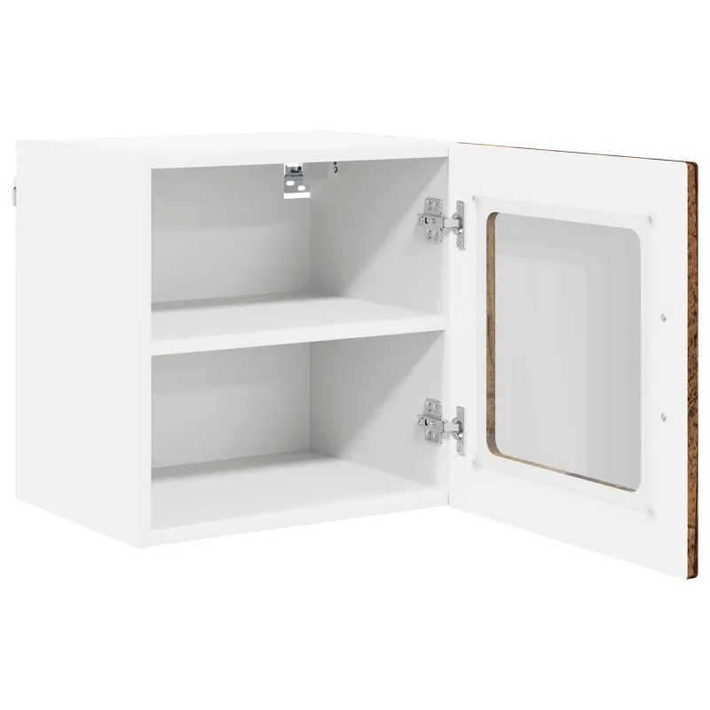 Sieninis stiklinis kabinetas PORTO 2 pcs Senas medis