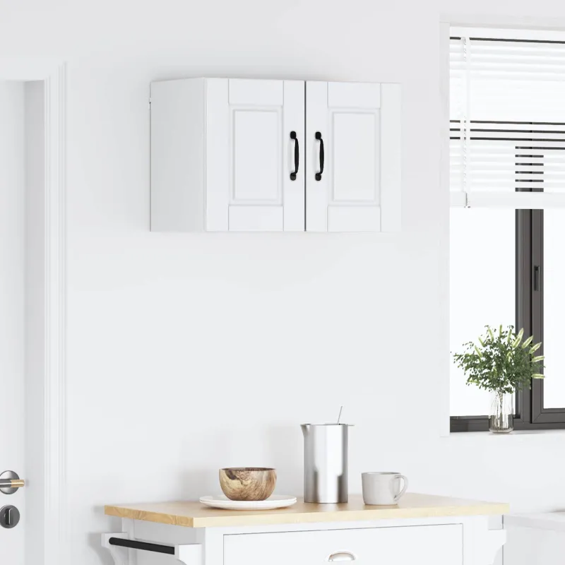 Sieninė spintelė PORTO 2 pcs Aukštai blizganti balta