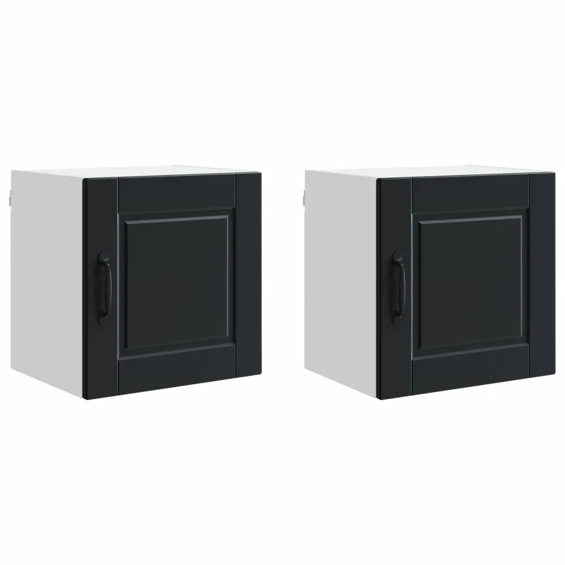 Sieninė spintelė PORTO 2 pcs Juoda 40 x 31 x 40 cm