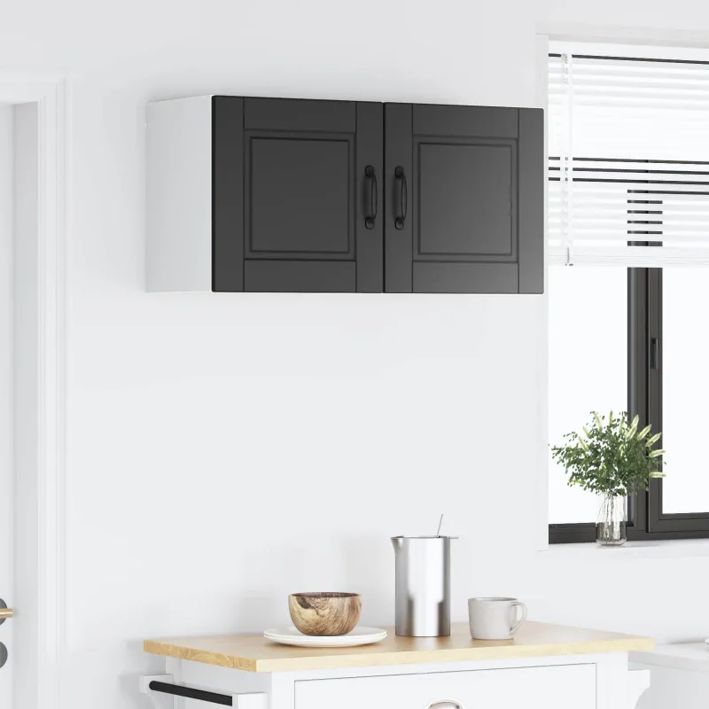 Sieninė spintelė PORTO 2 pcs Juoda 40 x 31 x 40 cm