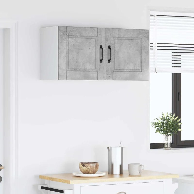 Sieninė spintelė PORTO 2 pcs Betono pilka 40 x 31 x 40 cm