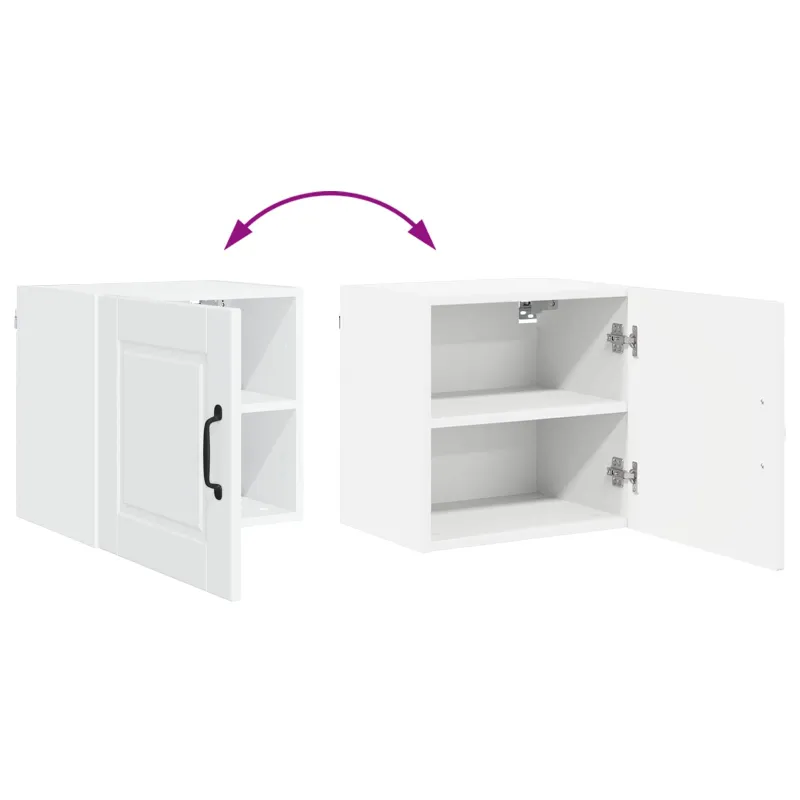 Sieninė spintelė PORTO 2 pcs Aukštai blizganti balta