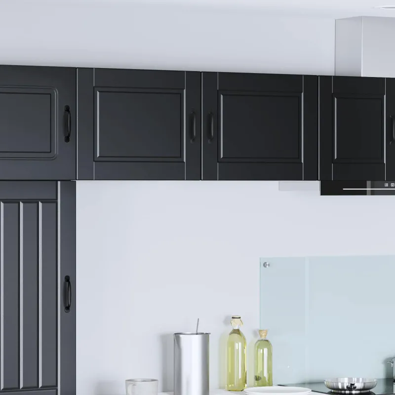 Sieninė spintelė PORTO 2 pcs Juoda 50 x 31 x 40 cm