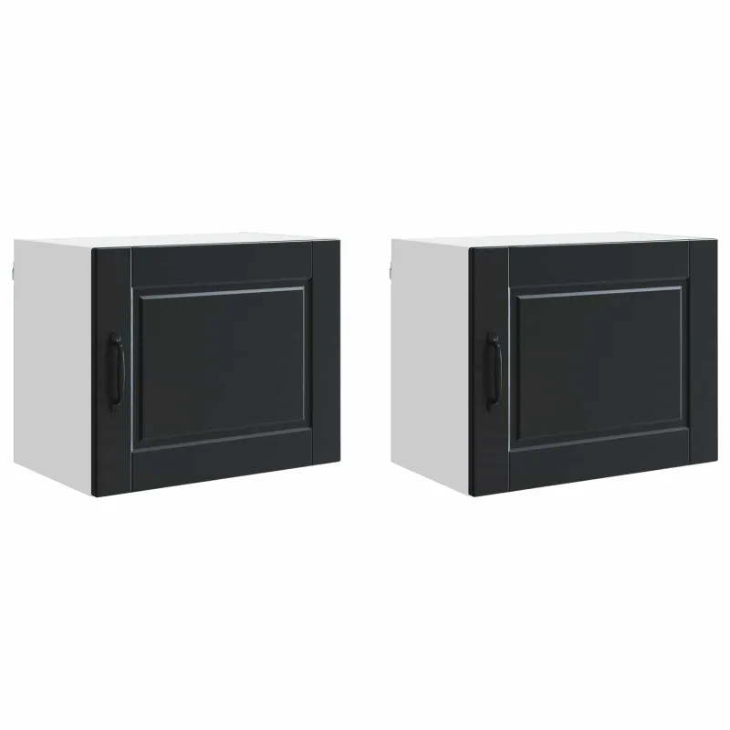 Sieninė spintelė PORTO 2 pcs Juoda 50 x 31 x 40 cm