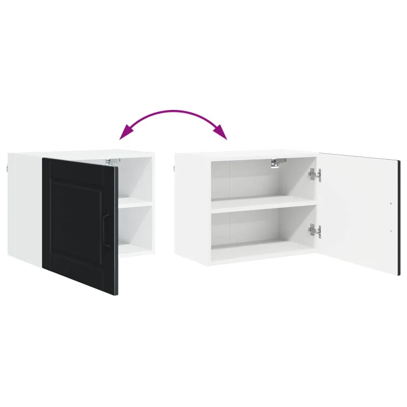 Sieninė spintelė PORTO 2 pcs Juoda 50 x 31 x 40 cm