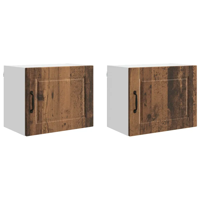 Sieninė spintelė PORTO 2 pcs Senas medis 50 x 31 x 40 cm