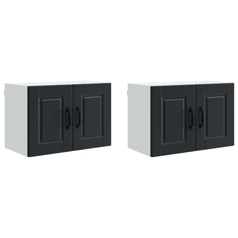 Sieninė spintelė PORTO 2 pcs Juoda 60 x 31 x 40 cm