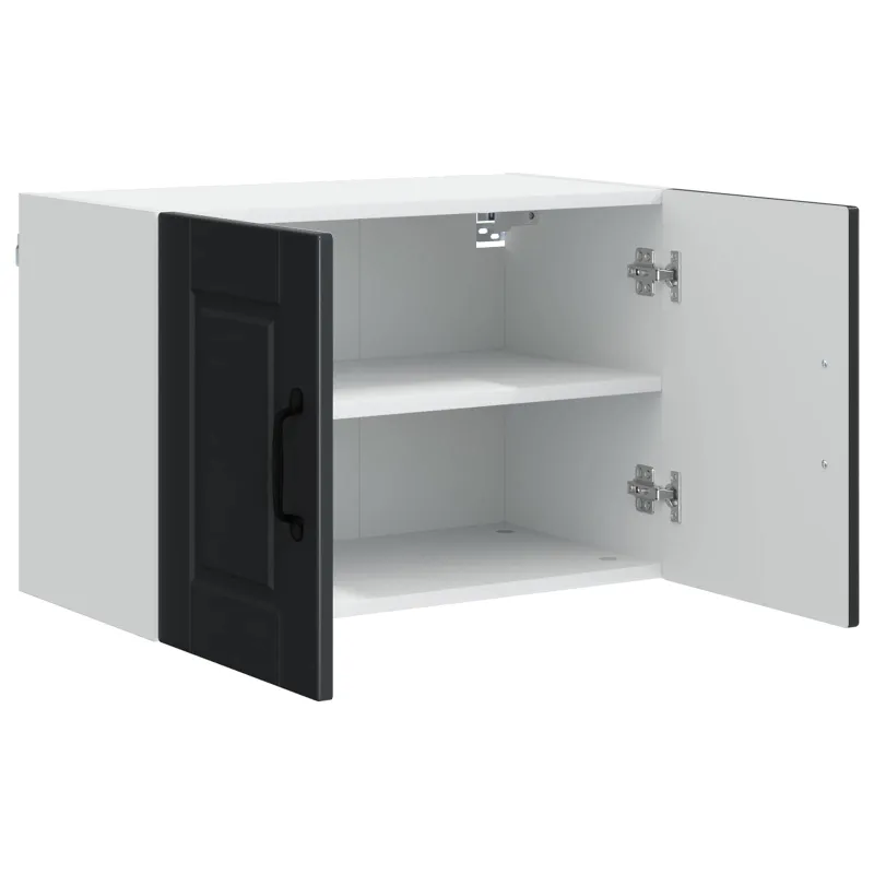 Sieninė spintelė PORTO 2 pcs Juoda 60 x 31 x 40 cm